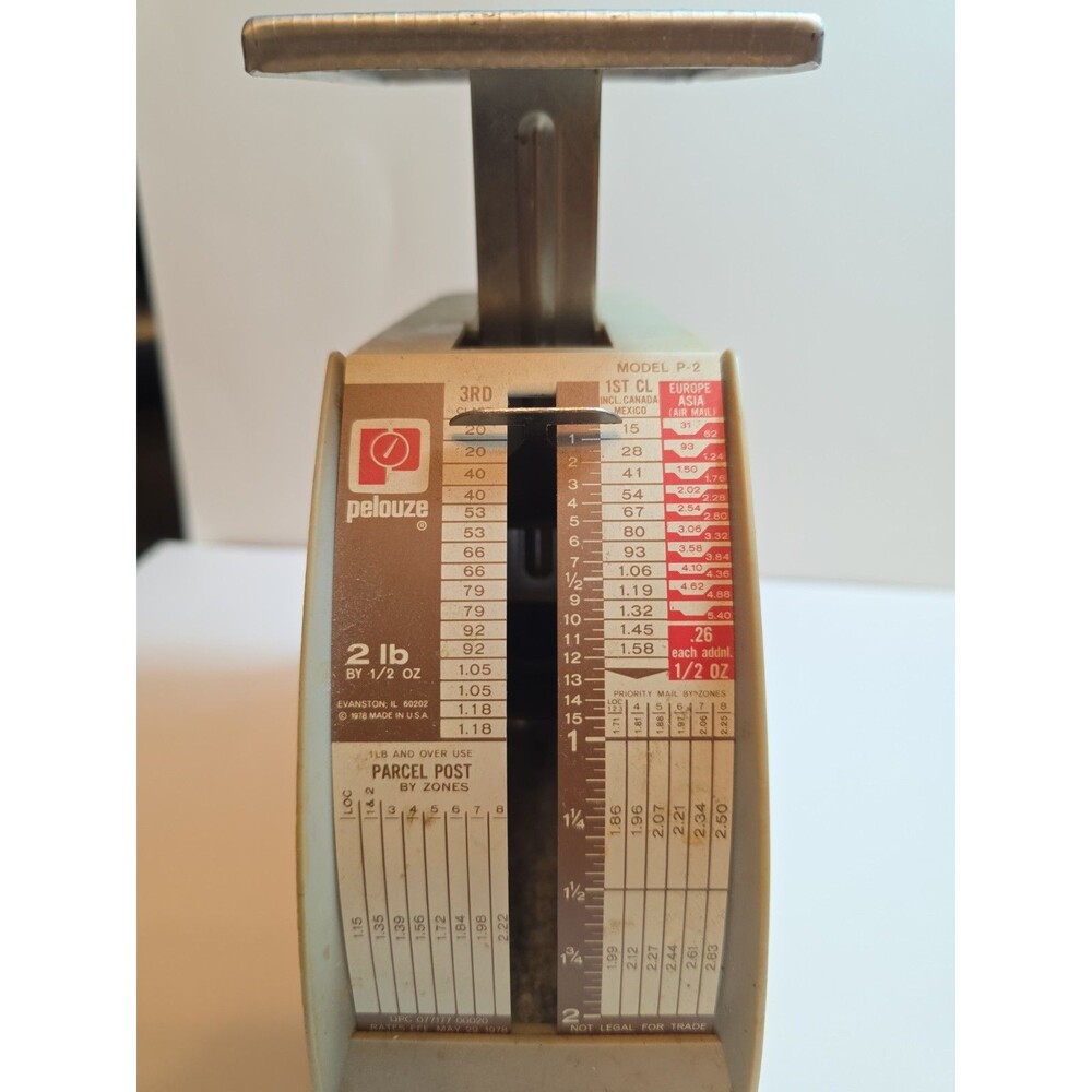U.S. Postal Scale PELOUZE Model 1985 2lb Capacity